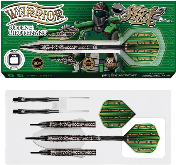 Grote foto softtip shot warrior 90 rutene st. warrior 90 rutene 20 gram sport en fitness darts