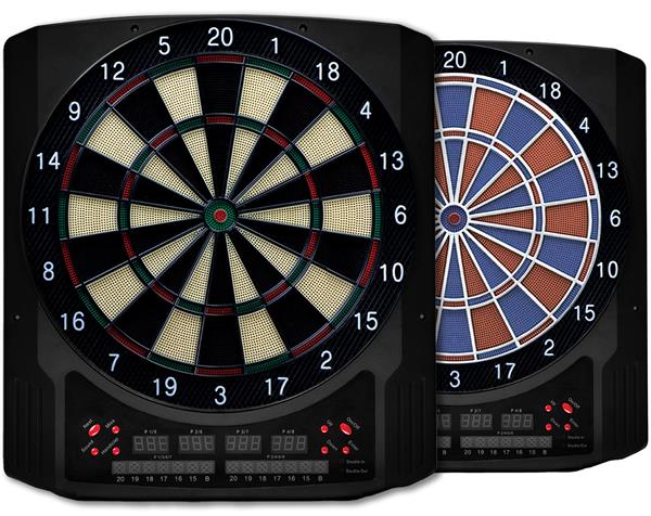 Grote foto bull universum intro electronic dartboard bull universum intro softtip board blue red sport en fitness darts