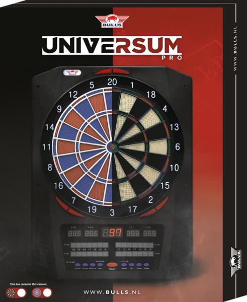 Grote foto bull universum pro electronic dartboard bull universum pro softtip board blue red sport en fitness darts