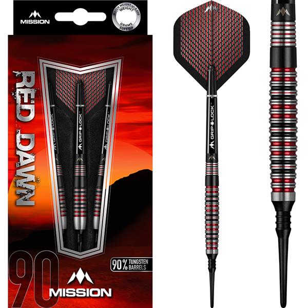 Grote foto softtip mission red dawn 90 m3 softtip mission red dawn 90 m3 sport en fitness darts