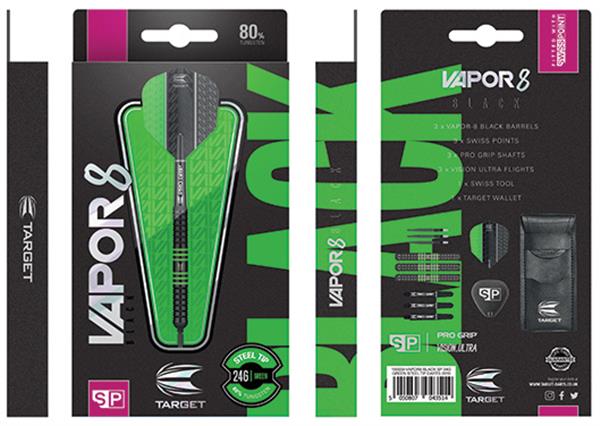 Grote foto target vapor8 black green 80 swiss vapor8 black green 80 swiss 26 gram sport en fitness darts