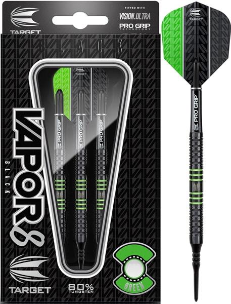 Grote foto softtip target vapor8 black green 80 softtip target vapor8 black green 80 sport en fitness darts