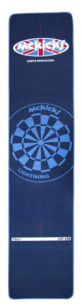 Grote foto carpet dartmat mckicks blue 300x65 cm carpet dartmat mckicks blue 300x65 cm sport en fitness darts