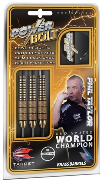 Grote foto target power bolt brass taylor 22 target power bolt brass taylor 22 sport en fitness darts