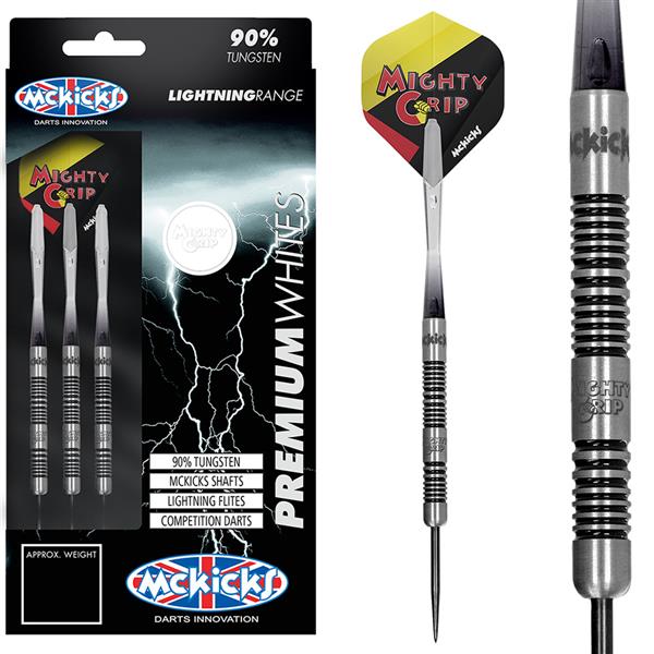 Grote foto mckicks premium white mighty grip 90 premium white mighty grip 90 25 gram sport en fitness darts