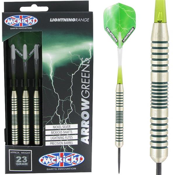 Grote foto mckicks arrow greens silver 23 mckicks arrow greens silver 23 sport en fitness darts