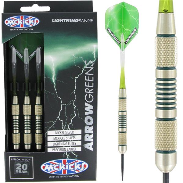 Grote foto mckicks arrow greens silver 20 mckicks arrow greens silver 20 sport en fitness darts