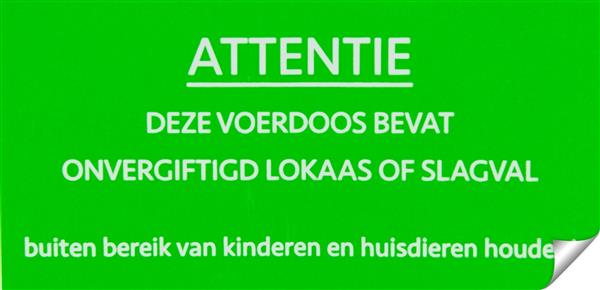 Grote foto sticker onvergiftigd slagval dieren en toebehoren overige