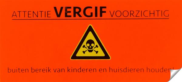 Grote foto sticker vergif dieren en toebehoren overige