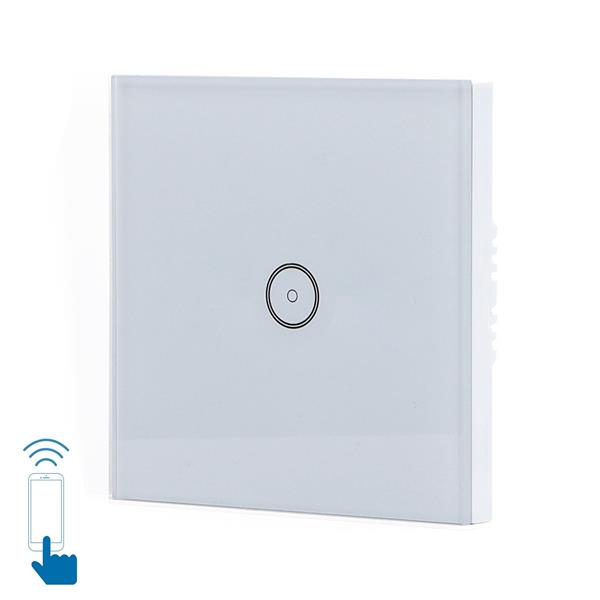 Grote foto wifi smart switch slimme schakelaar 1 lichtpunt inbouw touch bediening glas 230v 10a huis en inrichting overige