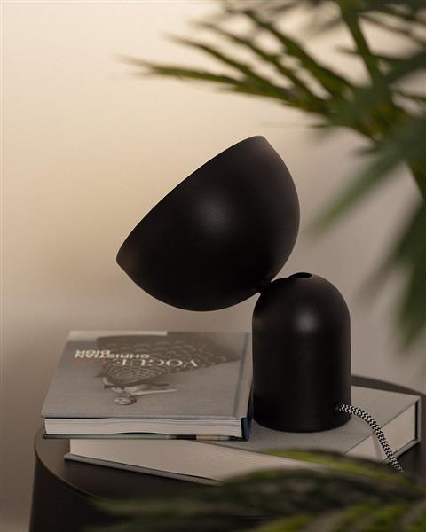 Grote foto tafellamp industrieel modern design buiten zwart binnen wit 23cm x 16cm huis en inrichting overige