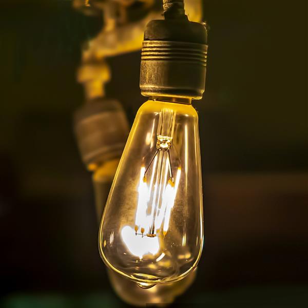 Grote foto kooldraadlamp e27 edison st64 amber glas led 4w 38w gloeilamp flame filament 2200k huis en inrichting overige