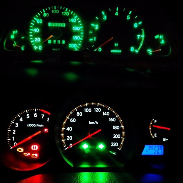 Grote foto t10 autolamp 5 stuks dashbordverlichting groen led 12v dc auto onderdelen overige auto onderdelen