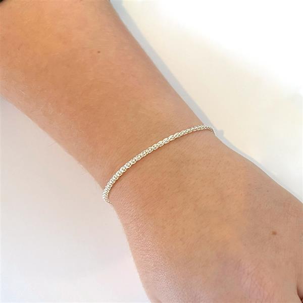 Grote foto zilveren spiga wheat armband 2.5 mm sieraden tassen en uiterlijk armbanden voor haar