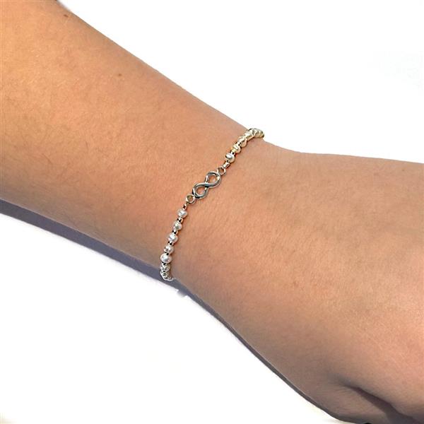 Grote foto zilvern infinity zoetwaterparel armbandje sieraden tassen en uiterlijk armbanden voor haar