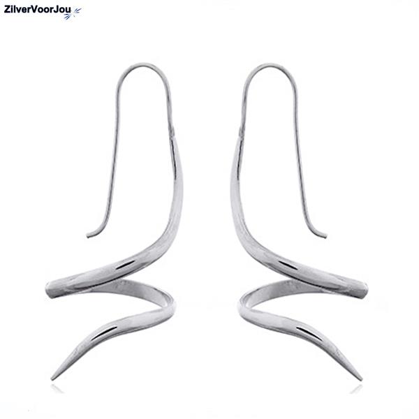 Grote foto zilveren spiraal oorbellen sieraden tassen en uiterlijk oorbellen