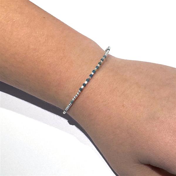 Grote foto zilveren 2 mm balletjes met apetiet edelsteen armbandje sieraden tassen en uiterlijk armbanden voor haar