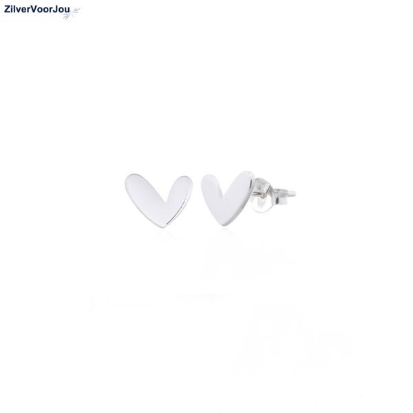 Grote foto zilveren design hartjes oorstekers sieraden tassen en uiterlijk oorbellen