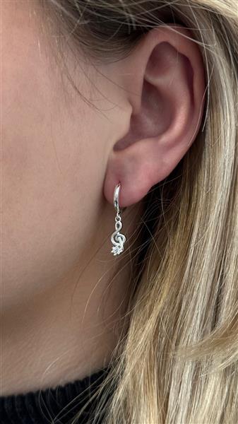 Grote foto zilveren muzieknoot huggie oorringen sieraden tassen en uiterlijk oorbellen