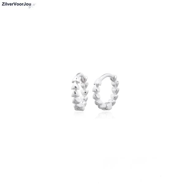Grote foto zilveren mini triangel huggie hoops sieraden tassen en uiterlijk oorbellen