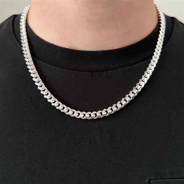 Grote foto zilveren ronde gourmet ketting 50 cm 6.5 mm sieraden tassen en uiterlijk kettingen