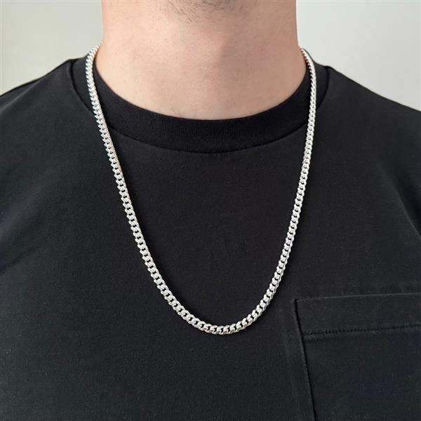 Grote foto zilveren ronde gourmet ketting 60 cm 5 mm sieraden tassen en uiterlijk kettingen