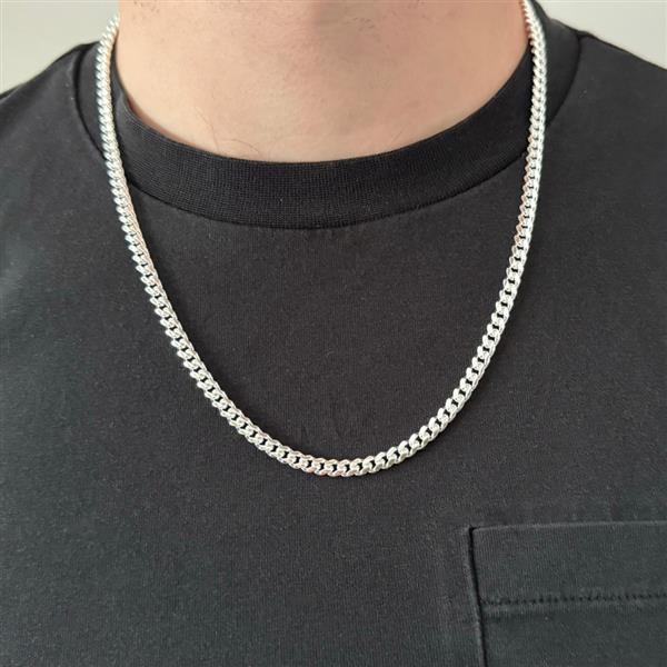 Grote foto zilveren ronde gourmet ketting 55 cm 5 mm sieraden tassen en uiterlijk kettingen