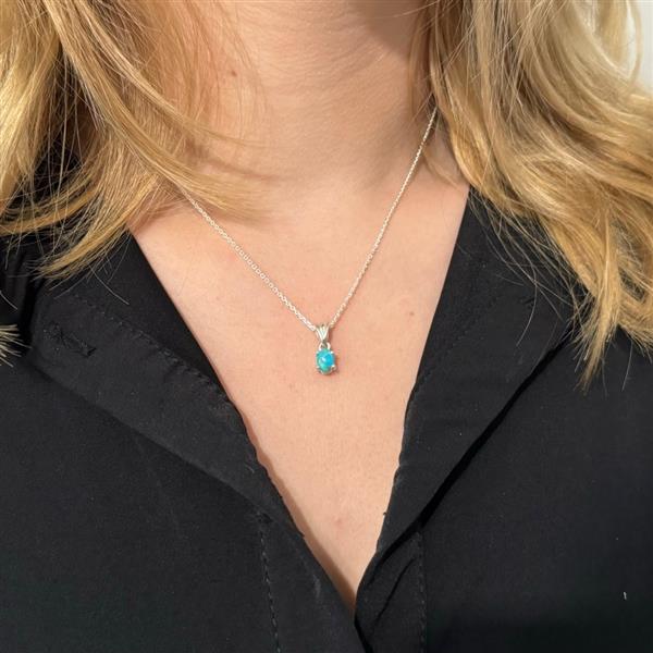 Grote foto zilveren ketting turquoise hanger sieraden tassen en uiterlijk kettingen