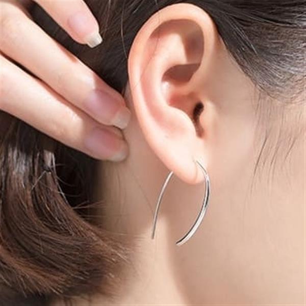 Grote foto zilveren design haak oorhangers 14k verguld sieraden tassen en uiterlijk oorbellen