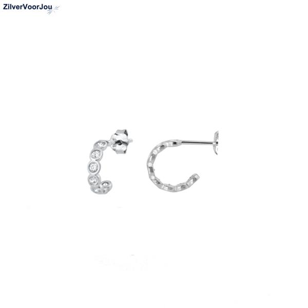 Grote foto zilveren rhodium kleine cz steek oorringen sieraden tassen en uiterlijk oorbellen