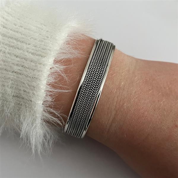 Grote foto zilveren design klemarmband 12 mm sieraden tassen en uiterlijk armbanden voor haar