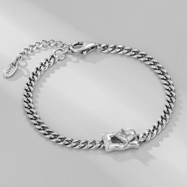 Grote foto zilveren zirkonia gourmet design armband sieraden tassen en uiterlijk armbanden voor haar