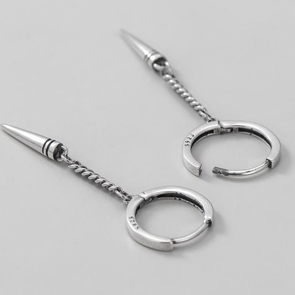 Grote foto zilveren spike vintage oorringen sieraden tassen en uiterlijk oorbellen