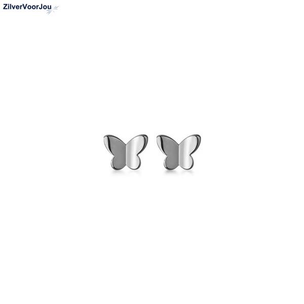 Grote foto zilveren vlinder oorstekers mini sieraden tassen en uiterlijk oorbellen