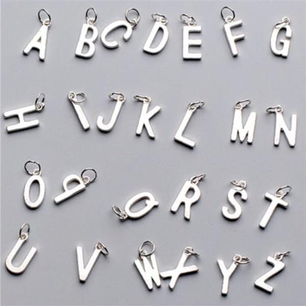 Grote foto zilveren initiaal letter ketting sieraden tassen en uiterlijk kettingen