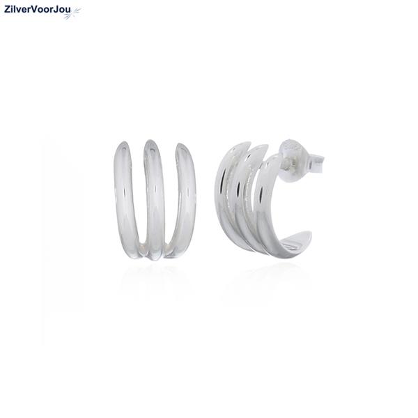 Grote foto zilveren claw oorstekers sieraden tassen en uiterlijk oorbellen