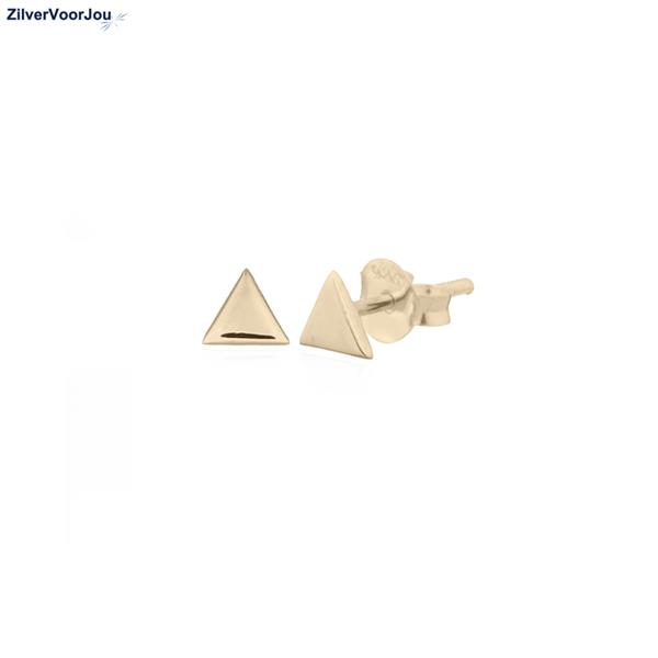 Grote foto goud op zilver kleine triangle oorstekers sieraden tassen en uiterlijk oorbellen