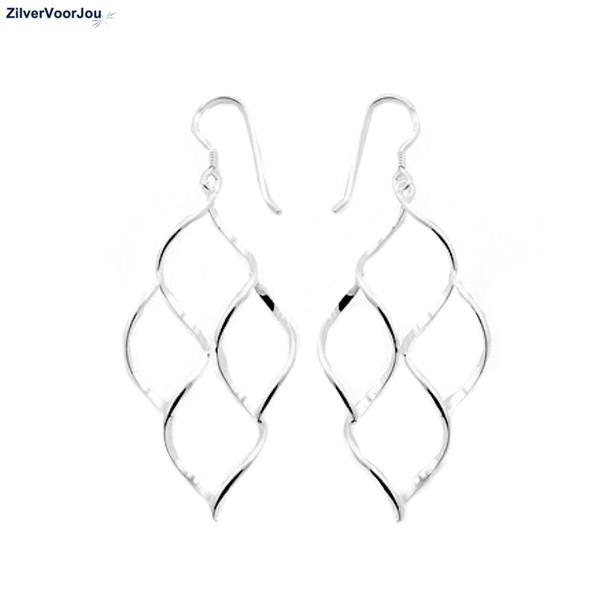 Grote foto zilveren wirework design oorbellen sieraden tassen en uiterlijk oorbellen