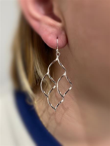 Grote foto zilveren wirework design oorbellen sieraden tassen en uiterlijk oorbellen