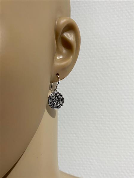 Grote foto zilveren bohemian mandala disc oorbellen sieraden tassen en uiterlijk oorbellen