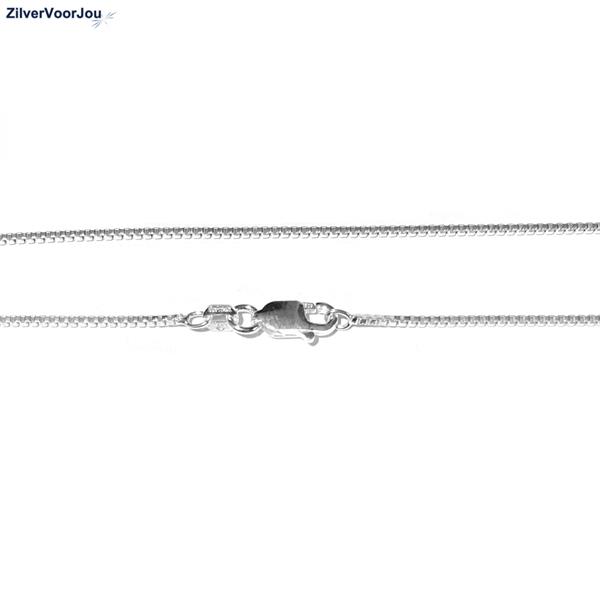 Grote foto zilveren box ketting 60 cm 1.1 mm breed sieraden tassen en uiterlijk kettingen