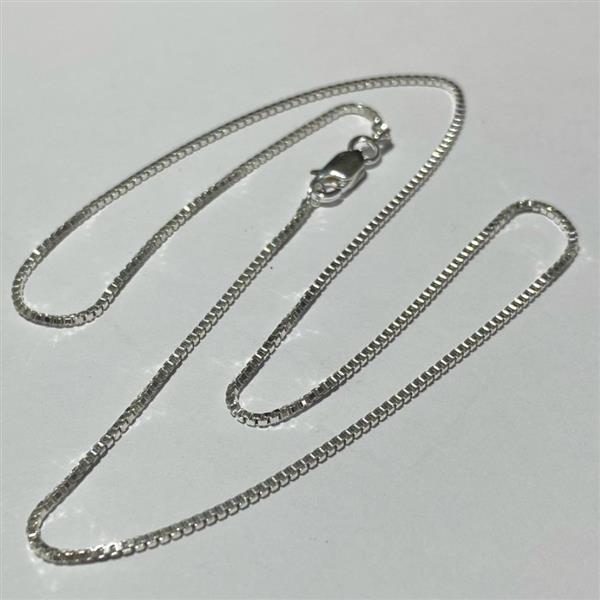 Grote foto zilveren box ketting 55 cm 1.1 mm breed sieraden tassen en uiterlijk kettingen
