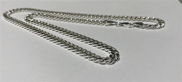 Grote foto zilveren ronde gourmet ketting 50 cm 5.5 mm breed sieraden tassen en uiterlijk kettingen