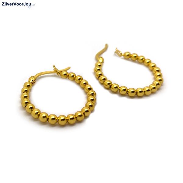 Grote foto zilveren bal oorringen 14k geel goud verguld 25 mm sieraden tassen en uiterlijk oorbellen