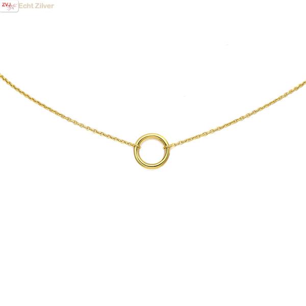 Grote foto goud op zilver karma kleine cirkel choker ketting sieraden tassen en uiterlijk kettingen