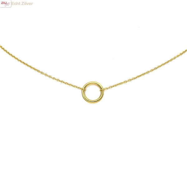 Grote foto goud op zilver karma kleine cirkel choker ketting sieraden tassen en uiterlijk kettingen