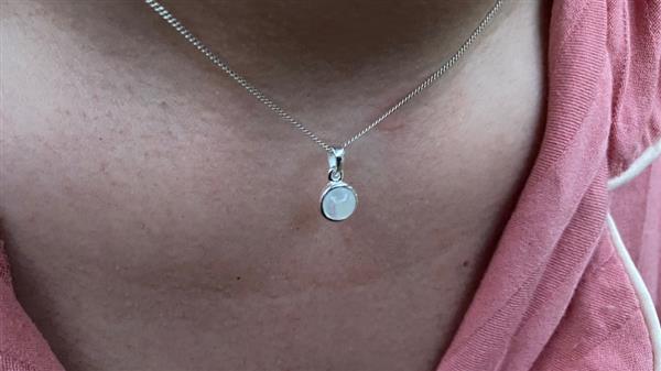 Grote foto zilveren maansteen ketting sieraden tassen en uiterlijk kettingen