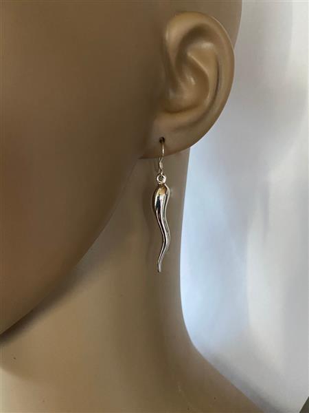 Grote foto zilveren swirl oorhangers sieraden tassen en uiterlijk oorbellen