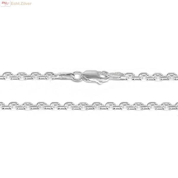 Grote foto zilveren anker ketting 45 cm en 2.7 mm breed sieraden tassen en uiterlijk kettingen