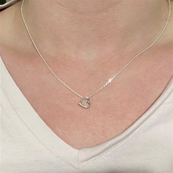 Grote foto zilveren desing hartje ketting sieraden tassen en uiterlijk kettingen